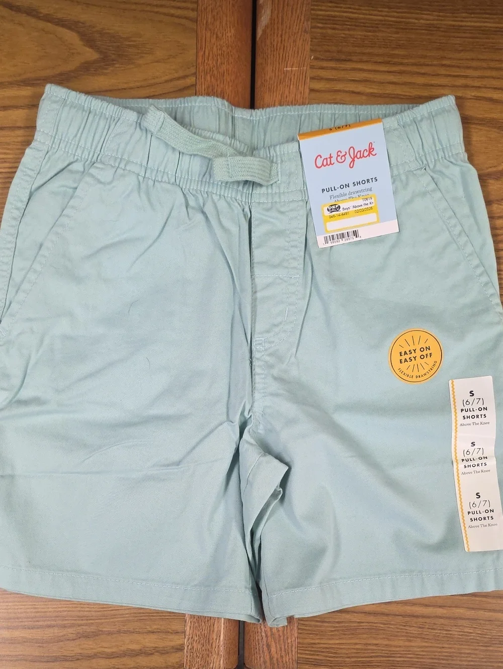 Cat & Jack Light Mint Elastic Waist Shorts with Pockets